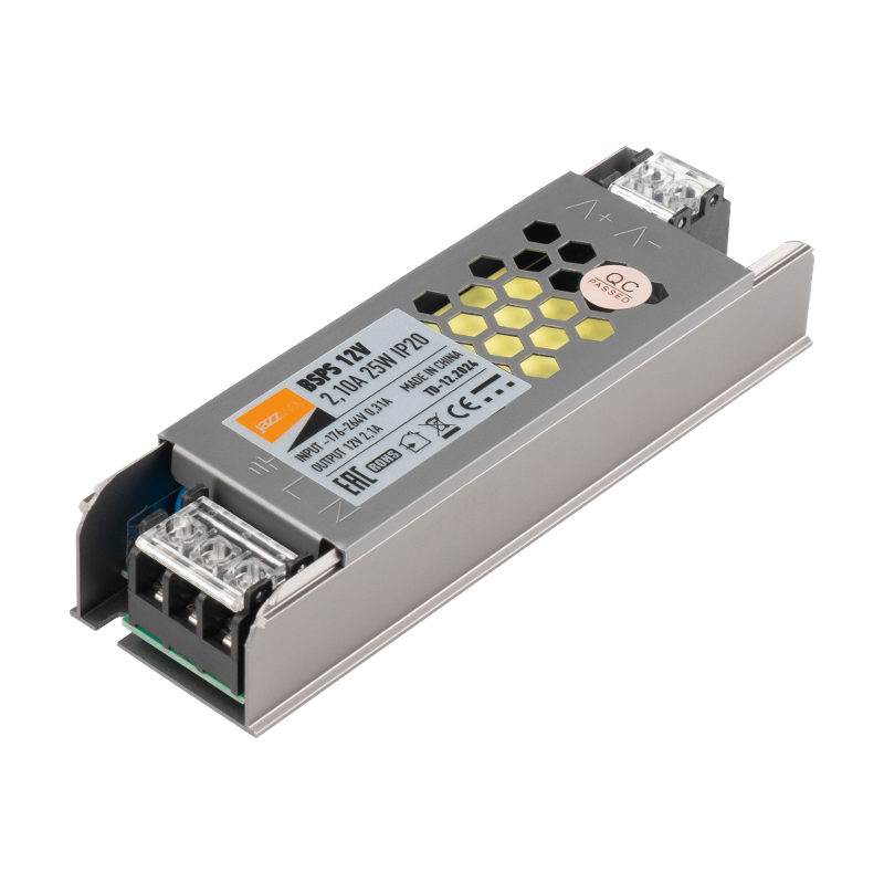 Драйвер для светодиодной ленты BSPS 12V2,10A=25W IP20 3 г.гар. | .3329341A | Jazzway — миниатюра 1