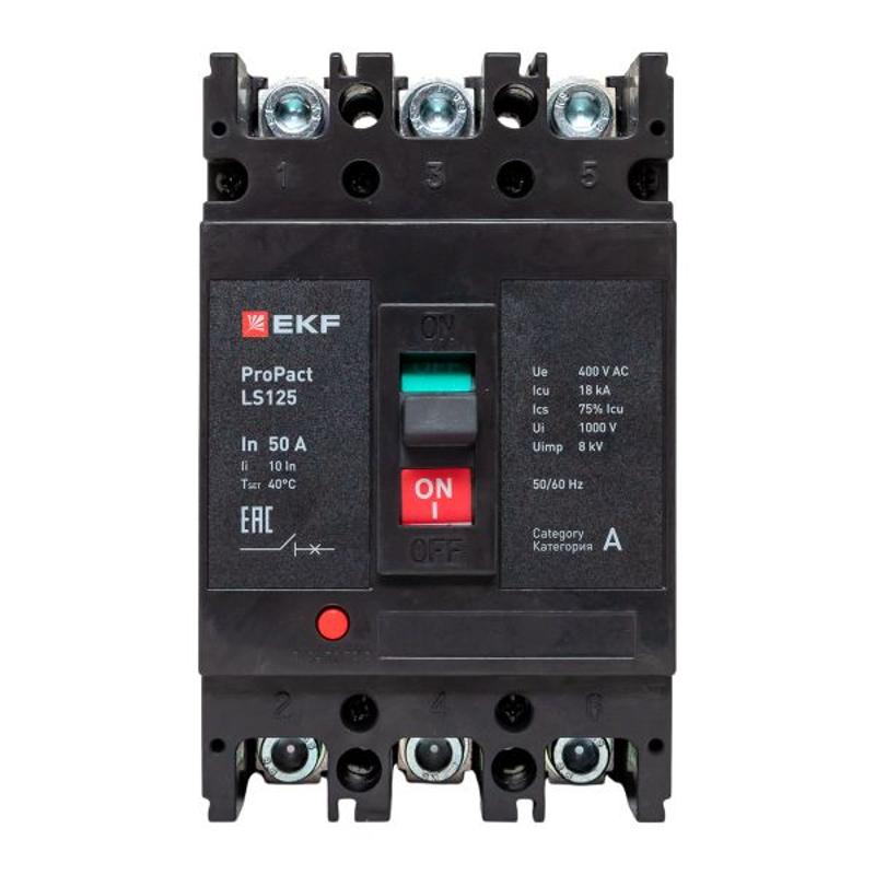Выключатель автоматический LS125 18кА 3P 50А ProPact | mccb-125-18-3-50-ls | EKF — миниатюра 7