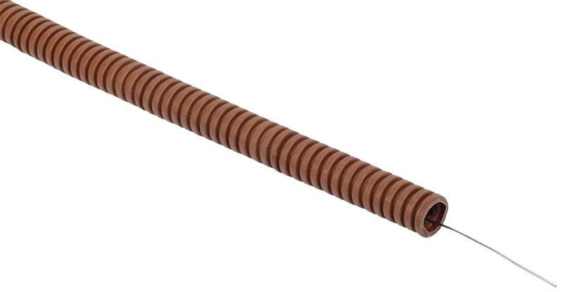 ELASTA Труба гофр. ПВХ d=25мм с зондом дуб (100м) IEK | ET-TG21-121-025-100-K24 | IEK — IEK (ИЭК)