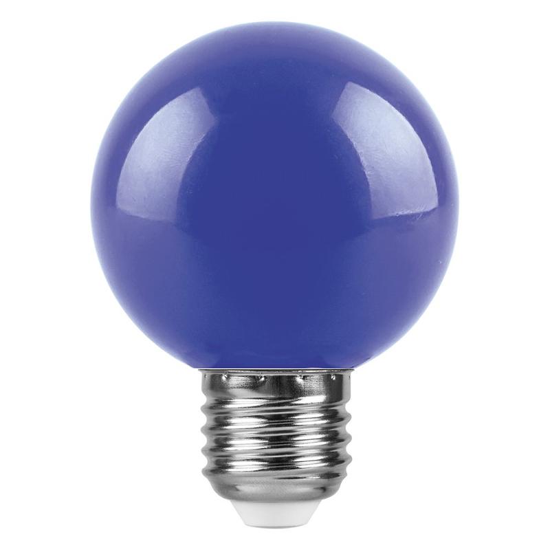 Лампа светодиодная для белт лайта LB-371 (3W) 230V E27 синий G60 | 25906 | FERON — Feron