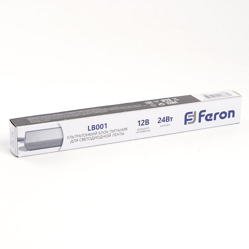 Трансформатор электронный для светодиодной ленты 24W 12V( драйвер),LB001 | 48011 | FERON — миниатюра 3