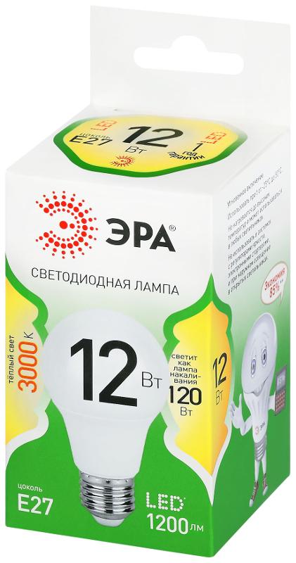 Лампа светодиодная  GREEN LINE LED A60-12W-830-E27 GL E27 12 Вт груша теплый свет | Б0067110 | ЭРА — миниатюра 5