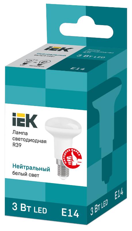 Лампа светодиодная LED 3Вт Е14 220В 4000К R39 рефлектор | LLE-R39-3-230-40-E14 | IEK — миниатюра 3