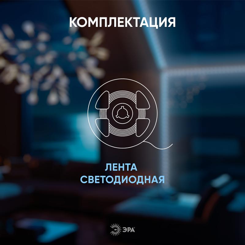 Лента светодиодная LRCOB-504-8 10W/m 8mm 24V 6500K 3year белая 5 м | Б0053967 | ЭРА — миниатюра 2