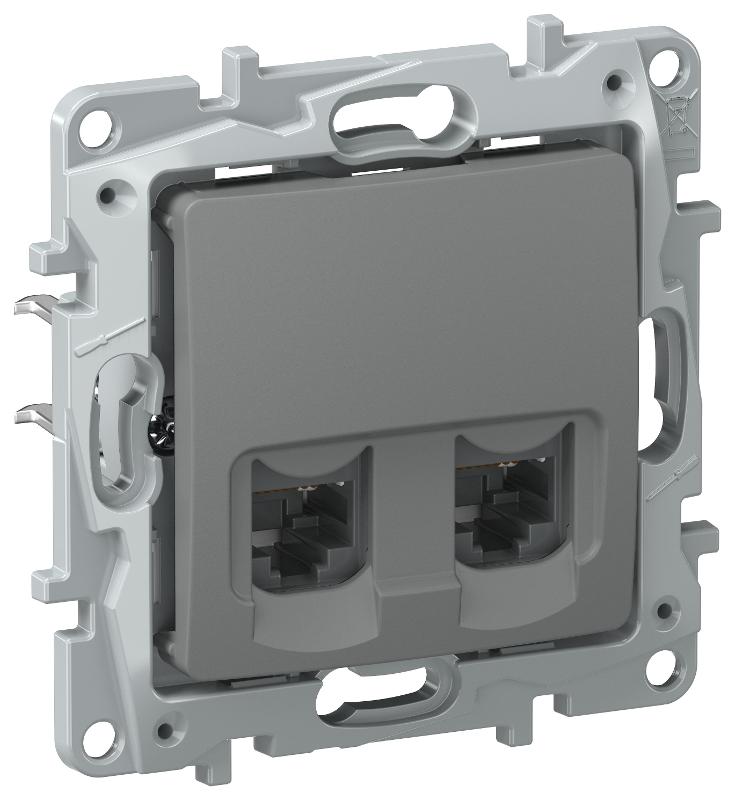 IEKETIKA Роз. комп. 2-я RJ45 кат.5Е UTP 6715551 м. асф. | 6715551 | IEK — IEK (ИЭК)