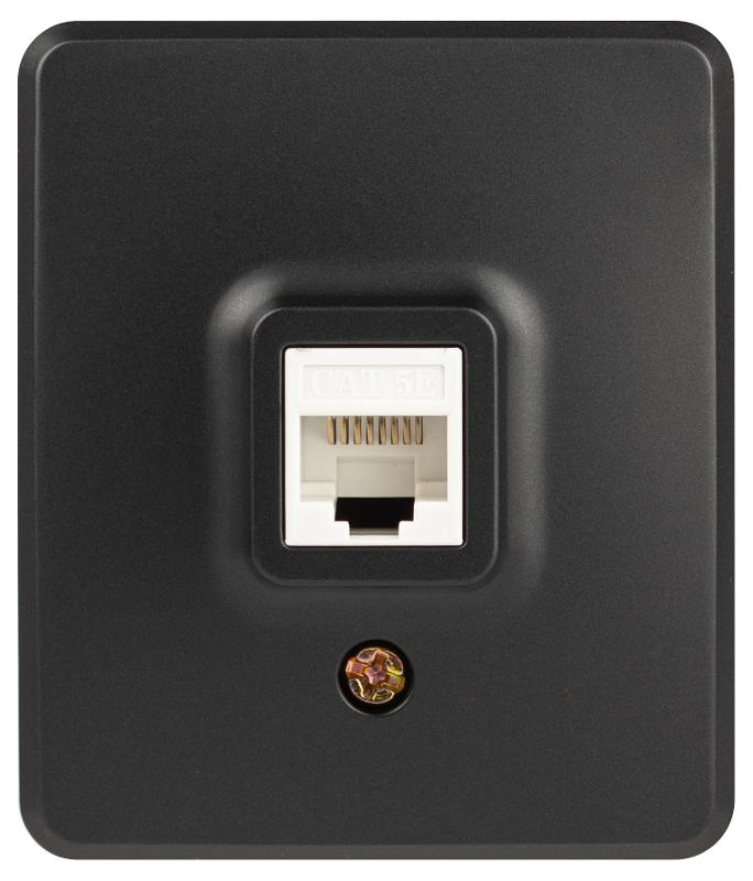 Розетка ЭРА Эксперт 11-3203-05 информационная RJ45, IP20, ОУ, Антрацит | Б0062988 | ЭРА — миниатюра 3