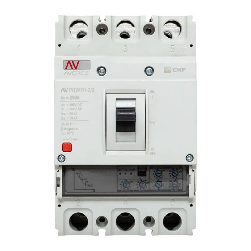Выключатель автоматический AV POWER-2/3 250А 50kA ETU2.0 | mccb-23-250-2.0-av | EKF — миниатюра 25