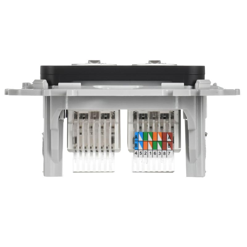 FLITE Розетка 2-ая RJ45/RJ11 кат.5Е/3 UTP РКТ5е/3-2-0-ФлЧ черный | FI-KT22-1-K02 | IEK — миниатюра 4