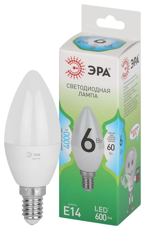 Лампа светодиодная  GREEN LINE LED B35-6W-840-E14 GL E14 6 Вт свеча яркий белый свет | Б0067109 | ЭРА — ЭРА (Энергия света)