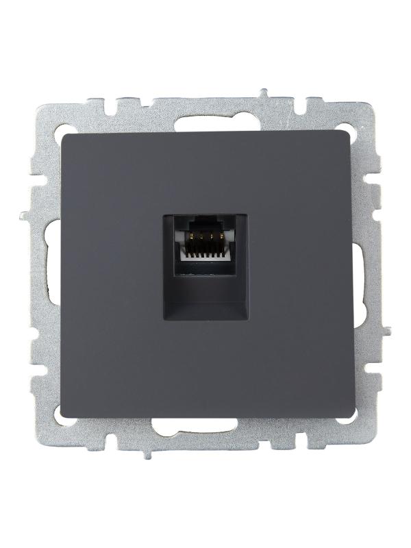 BRITE Розетка компьютерная RJ45 кат.6 РК11-БрГ графит | BR-K10-2-K53 | IEK — миниатюра 2
