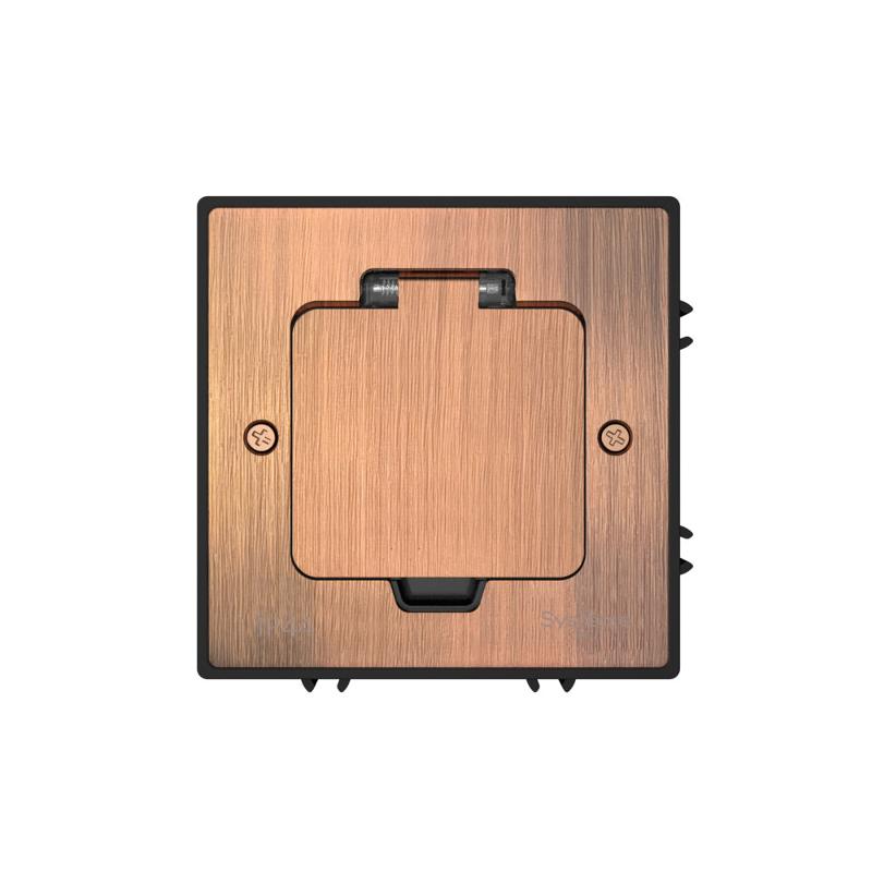 MultiDesk Лючок на 2 модуля IP44 с монтажной коробкой для бетонных полов МЕДЬ, тип MDK20 | MDK20202CC | SE — миниатюра 3