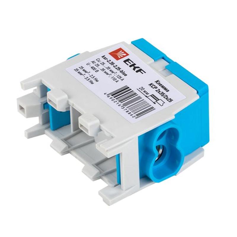 Клемма распределительная КСР с двойным винтом 2x35/2x25 синяя PROxima | ksr-2.35-2.25-blue | EKF — миниатюра 17