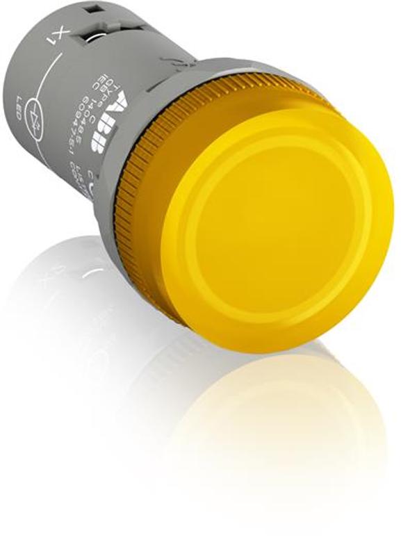 Лампа CL2-523Y желтая со встроенным светодиодом 230В AC  | 1SFA619403R5233 | ABB — ABB