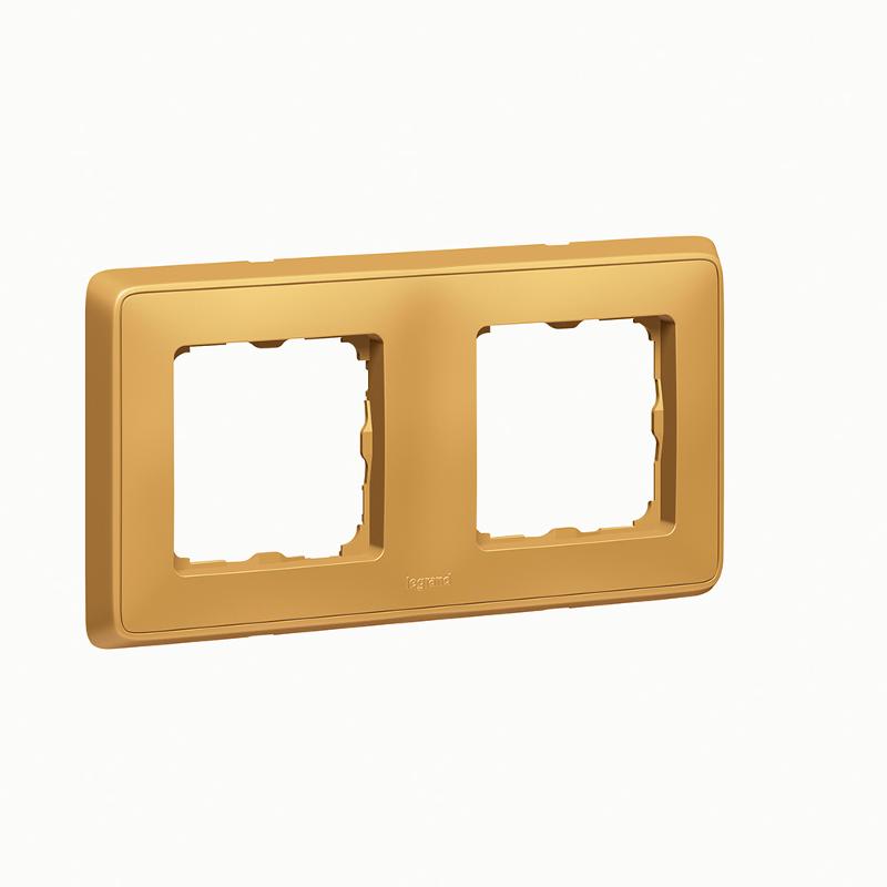 Cariva DIY Рамка 2 поста мат.золото | 695973 | Legrand — Legrand