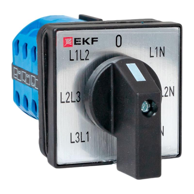 Переключатель кулачковый ПК-1-64 10А для вольтметра IP65 | pk-1-64-10-65 | EKF — EKF