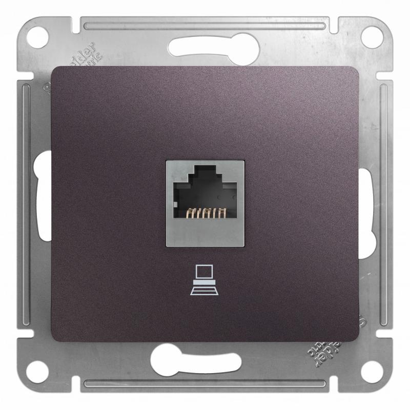 Glossa Сиреневый туман Розетка компьютерная RJ45 кат.5E | GSL001481K | SE — Systeme Electric