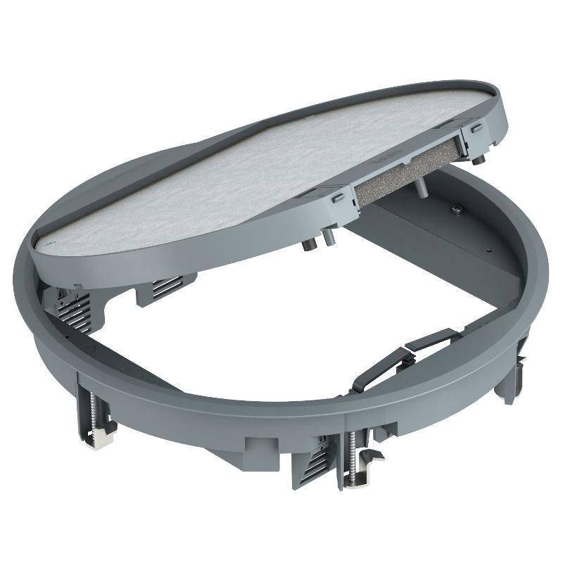 Лючок GESR9-2U (универсальный) 12xModul45 (полиамид,серый) (GESR9-2U12T 7011) | 7405465 | OBO Bettermann — OBO Bettermann
