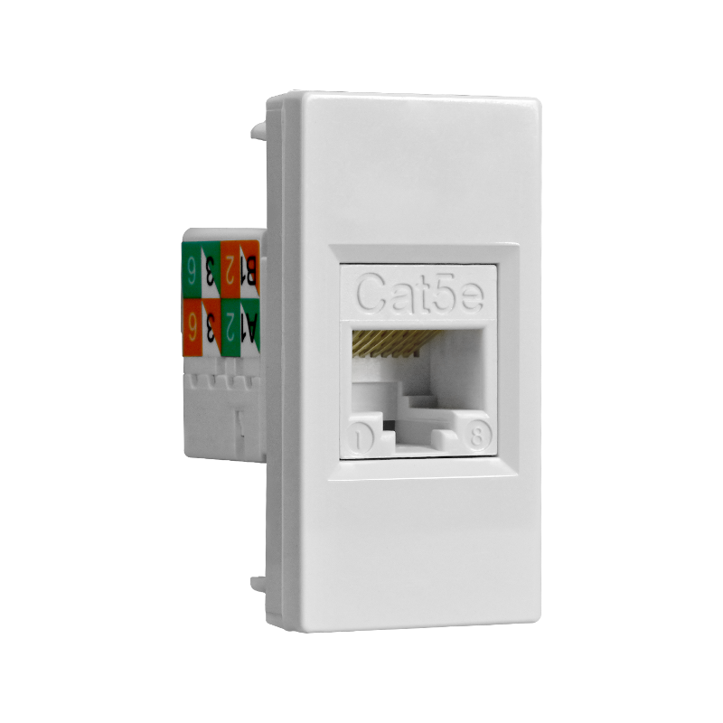 Altira Белый Розетка W45 1XRJ45 Cat.5E формата 45Х22,5 RAL 9003 | RIN-145K5E-B | SE — Systeme Electric