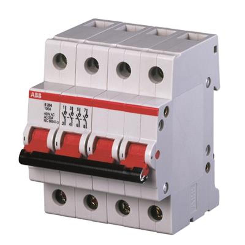 Рубильник 4 пол. E204g 80A рычаг серый | 2CDE284001R1080 | ABB — ABB