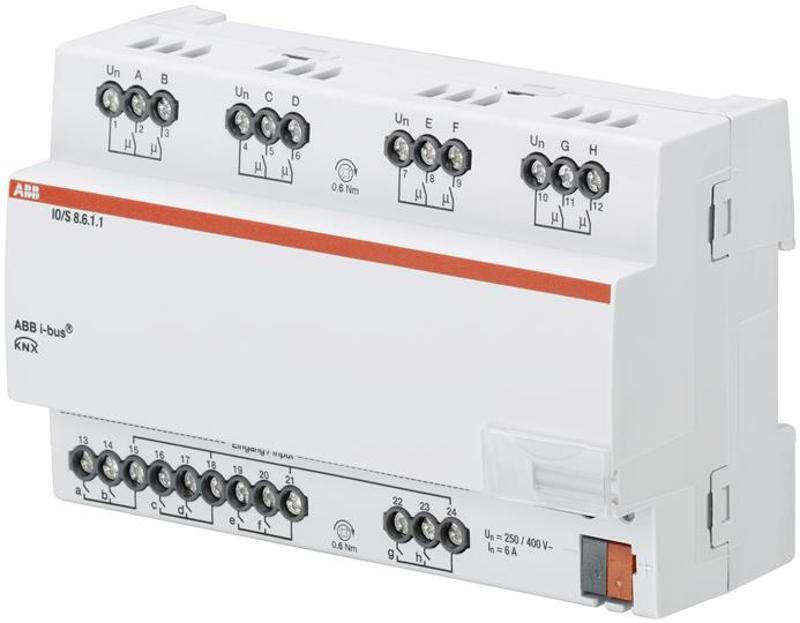 IO/S 8.6.1.1 Модуль входа/выхода, 8-ми канальный, MDRC | 2CDG110169R0011 | ABB — ABB