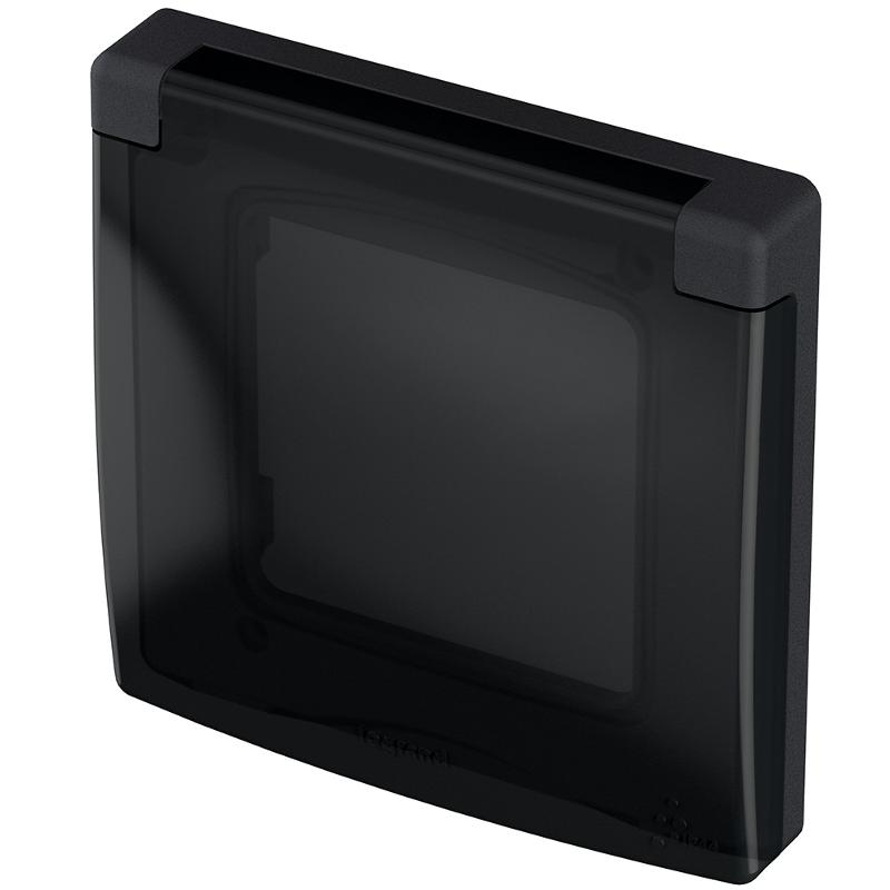 Inspiria Антрацит Рамка с защитной крышкой IP44 — миниатюра 4