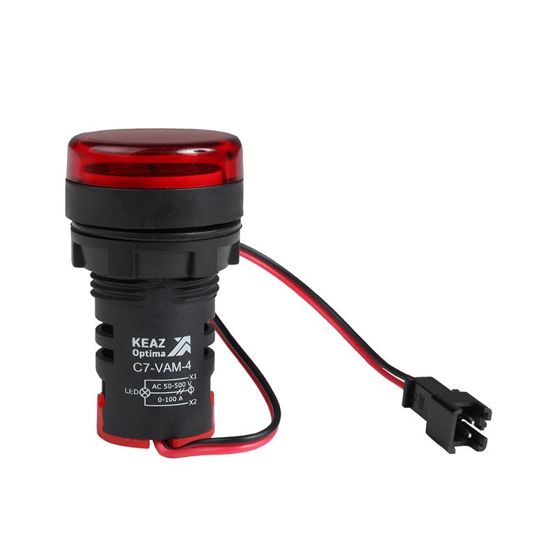 Индикатор тока и напряжения OptiSignal Compact D22 C7-VAM-4 красный 50-500 В AC/0-100 A AD22VAM | 375699 | КЭАЗ — фото 1 | Sento