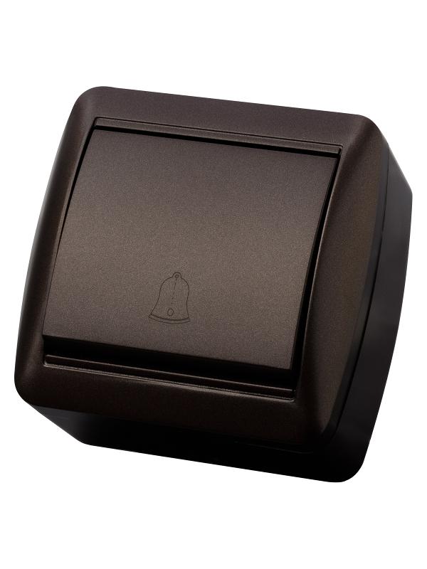 Кнопка звонковая открытой установки IP44 6А шоколад "Селигер"  | SQ1818-0216 | TDM — TDM ELECTRIC