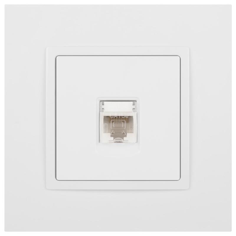 Розетка Elegance 14-3107-01М RJ45, белый матовый | Б0065763 | ЭРА — миниатюра 3