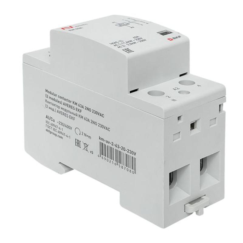 Контактор модульный КМ 63А 2NО 230VAC (2 мод.) AVERES | km-av-2-63-20-230V | EKF — миниатюра 9
