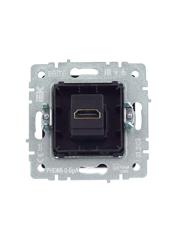 BRITE Розетка HDMI РHDMI-0-БрА алюминий  | BR-H10-K47 | IEK — миниатюра 14