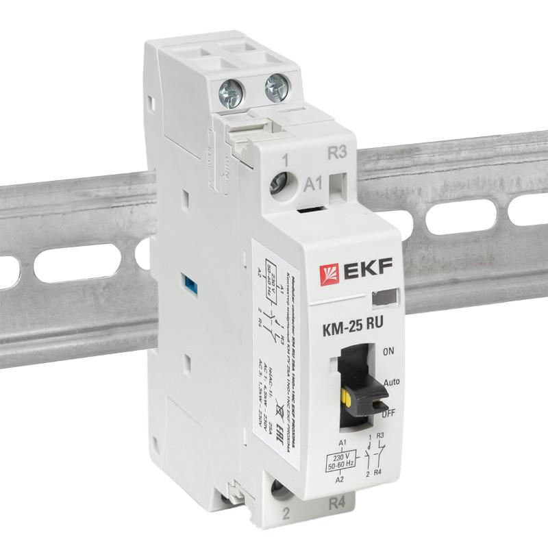 Контактор модульный КМ РУ 25А 1NO+1NC (1 мод.) EKF PROxima | km-1m-25-11 | EKF — миниатюра 12