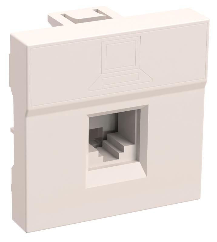 Розетка информационная RJ-45 UTP кат.5e, 2 модуля.  РКИ-20-00-П | CKK-40D-RI2-K01 | IEK — IEK (ИЭК)