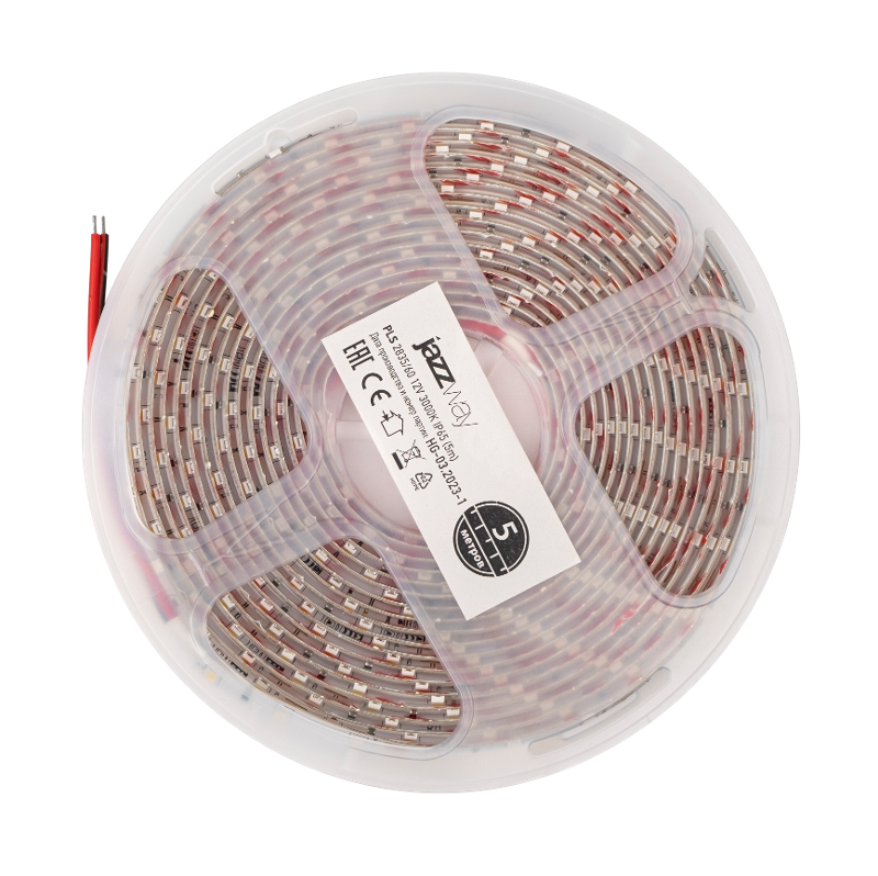 Лента светодиодная LED PLS 2835/60 6Вт 12В 3500К IP65 5м | 2859037 | Jazzway — миниатюра 1