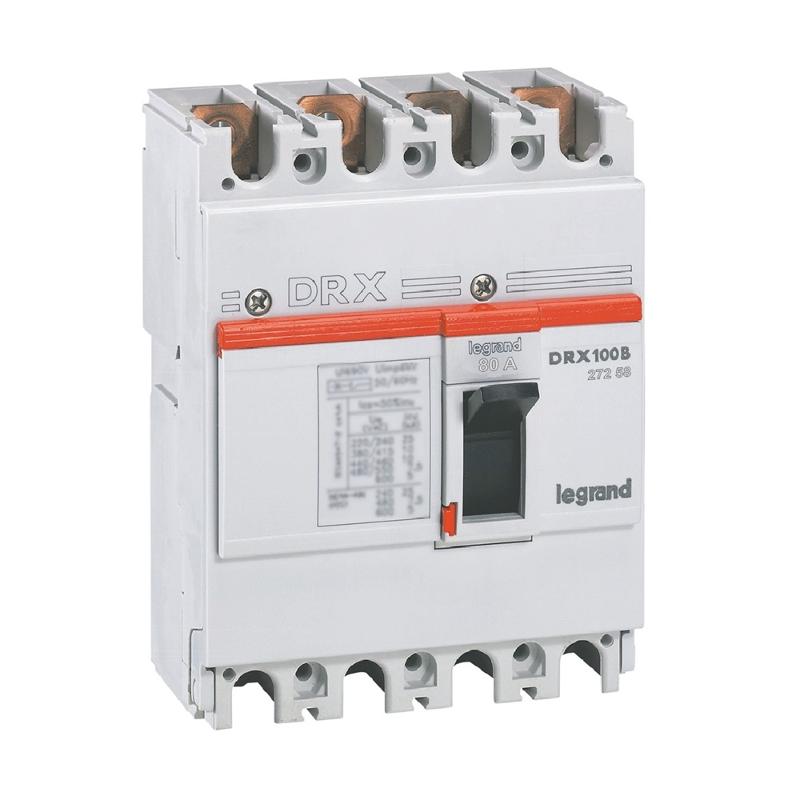 DRX125 термомагнитный 80A 4П 20KA | 027258 | Legrand — Legrand
