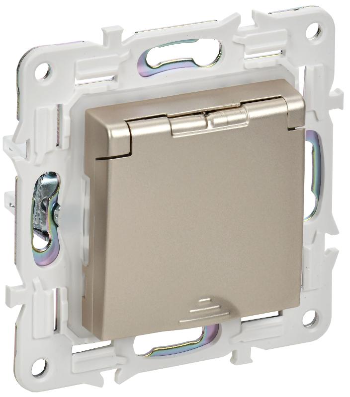 SKANDY Розетка з/к/ш кр. 16А IP44 SK-R11Sh шампань | SK-R16-16-44-K37 | IEK — IEK (ИЭК)