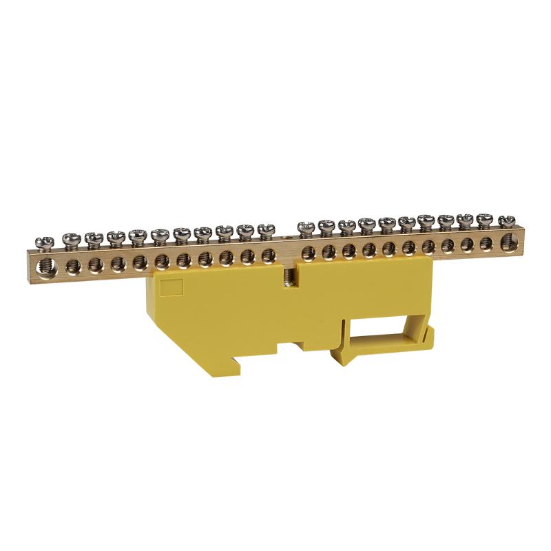 Шина нулевая с изолятором OptiKit  BB-D-PE-DIN-22-6х9 желтый | 277849 | КЭАЗ — КЭАЗ (Курский электроаппаратный завод)