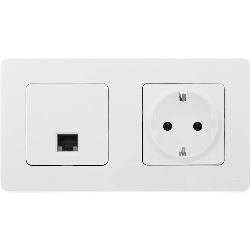 Inspiria Белый Розетка компьютерная RJ45 С/У категория 5e UTP | 673825 | Legrand; замена на арт. ИЭК 6738251 — Legrand