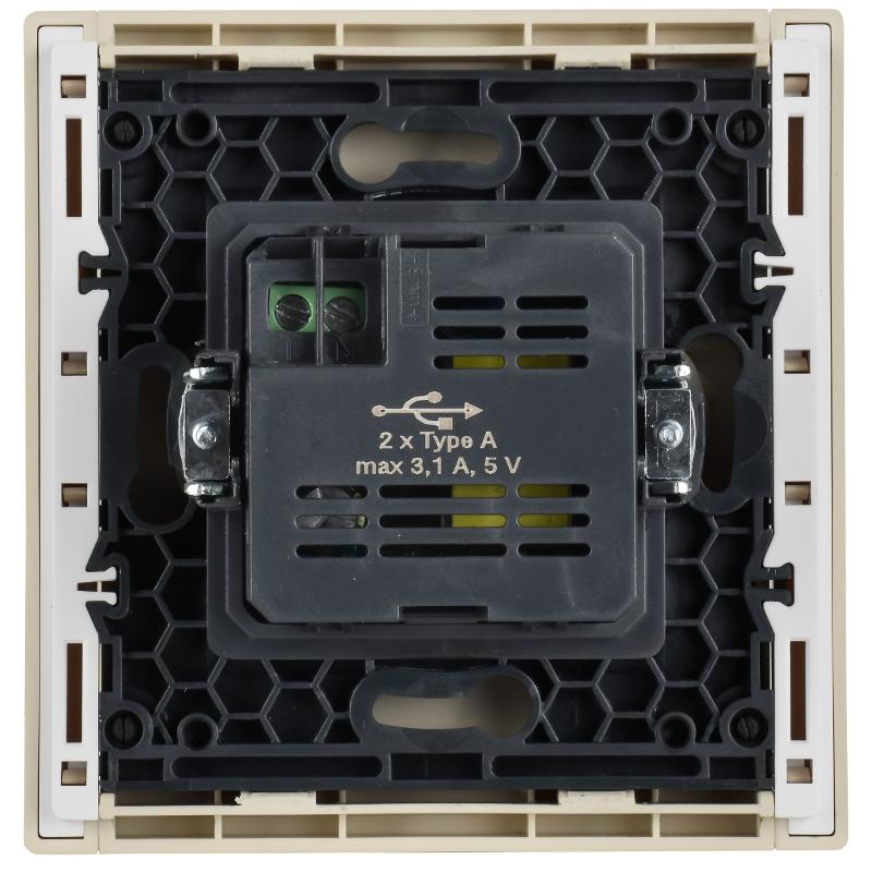 FORTE&PIANO Розетка USB A+A 3,1А FP449 ваниль | FP-U21-D31-K10 | IEK — миниатюра 3