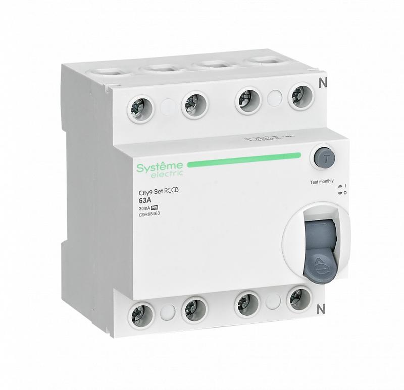 Выключатель дифференциального тока (УЗО) 4P 63А 30мА Тип-A City9 | C9R68463 | SE — Systeme Electric