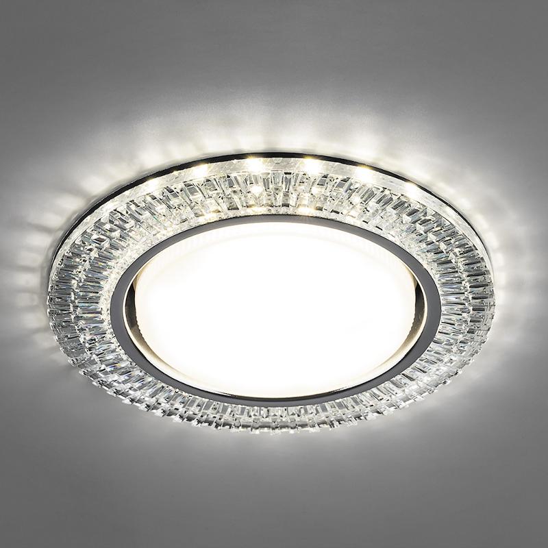 Светильник потолочный встраиваемый под лампу GX53 CD4033 20LED*2835 SMD 4000K, 15W GX53, без лампы, прозрачный, хром | 32997 | FERON — миниатюра 2