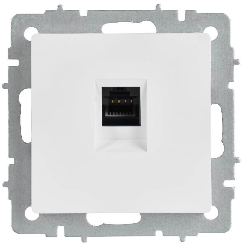 BRITE Розетка компьютерная RJ45 кат.6 РК11-БрАБ арктический белый  | BR-K10-2-K91 | IEK — миниатюра 2