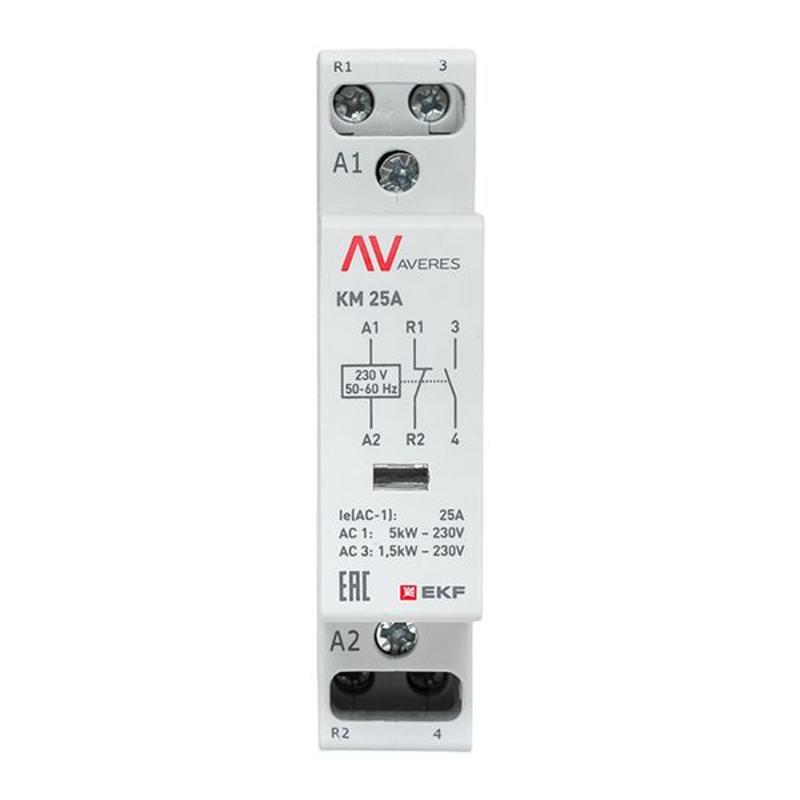 Контактор модульный КМ 25А 1NC+1NO 230VAC (1 мод.) AVERES | km-av-1-25-11-230V | EKF — миниатюра 3