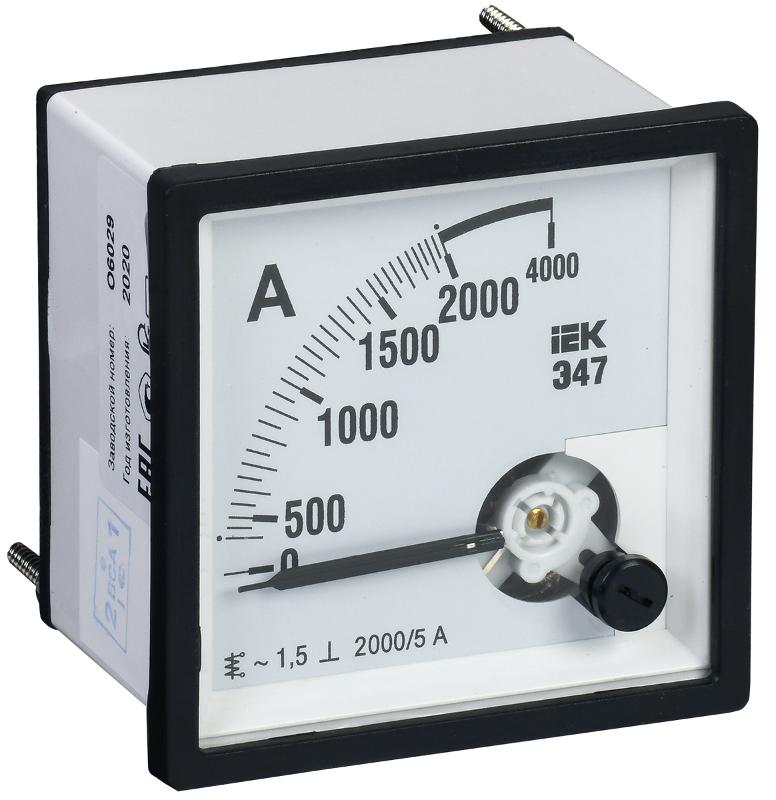 Амперметр Э47 2000/5А кл. точн. 1,5 96х96мм | IPA20-6-2000-E | IEK — IEK (ИЭК)