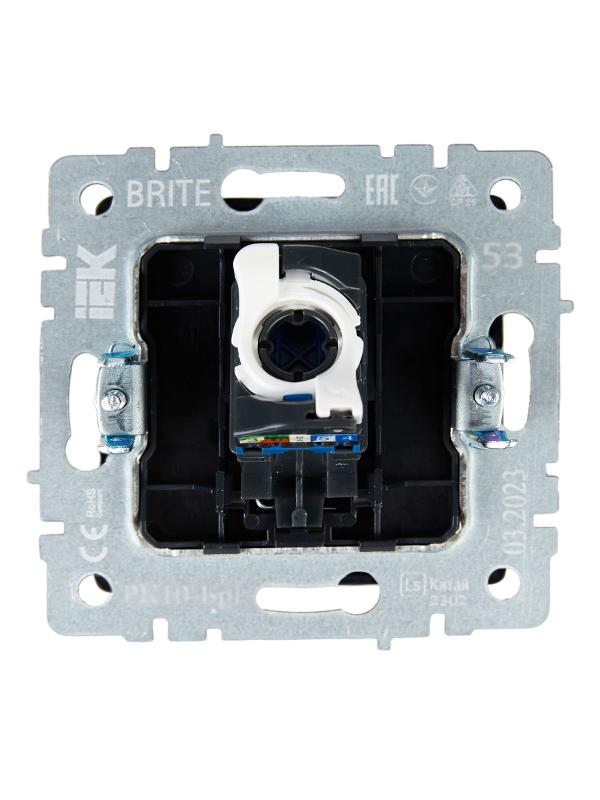 BRITE Розетка компьютерная RJ45 кат.5E РК10-БрГ графит  | BR-K10-1-K53 | IEK — миниатюра 4