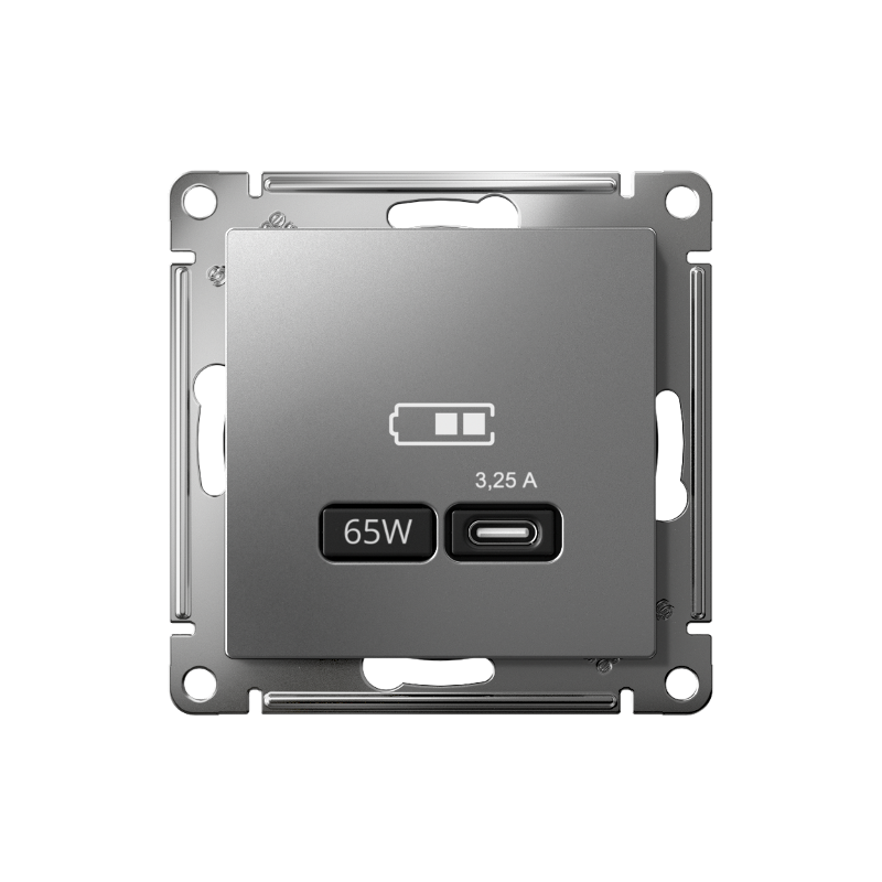 AtlasDesign Сталь USB Розетка тип-C 65W высокоскоростной заряд QC PD | ATN000927 | SE — миниатюра 2
