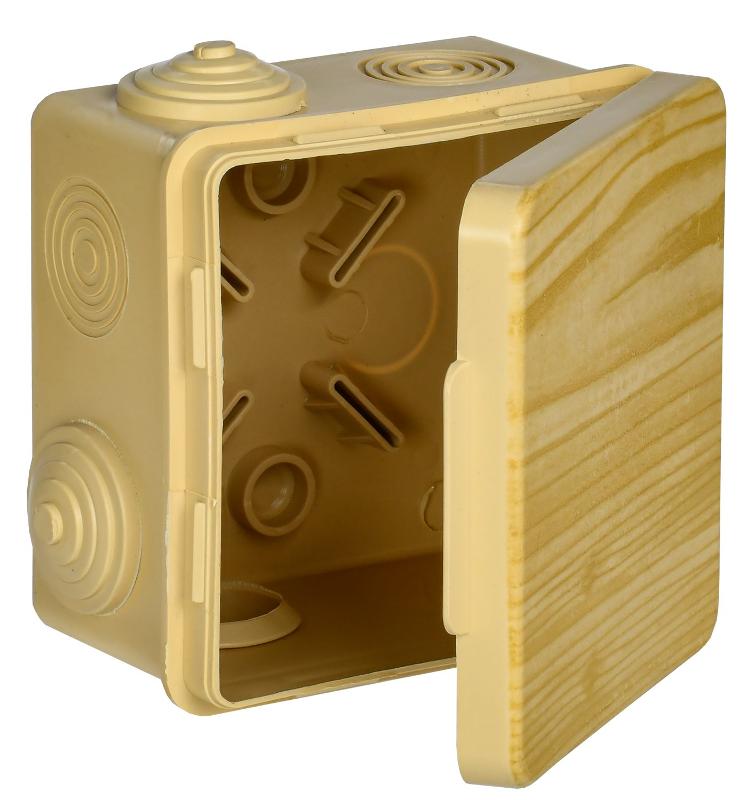 Коробка расп. КМ 80х80х50мм о/к IP54 7 вв. сосна | UKO31-080-080-050-K34-54 | IEK — IEK (ИЭК)