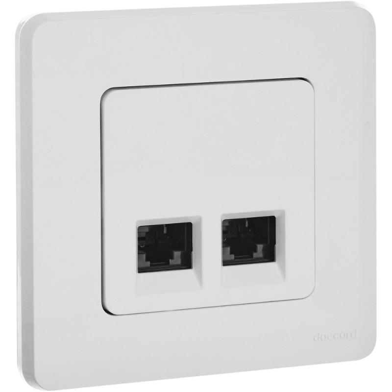 Inspiria Белый Розетка 2-ая компьютерная RJ45 С/У категория 6 UTP — миниатюра 10