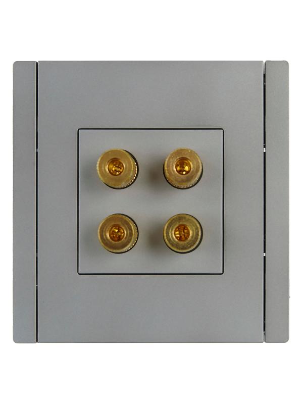 FORTE&PIANO Аудиорозетка 4-местная FP539 сталь | FP-S40-K46 | IEK — миниатюра 2