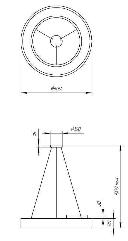 Светильник светодиодный Geometria Ring SPO-133-W-40K-045 45Вт 4000К 3200Лм IP40 600*600*80 белый подвесной | Б0050562 | ЭРА — миниатюра 2