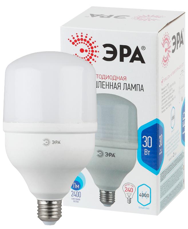 Лампа светодиодная LED 30Вт Е27 220В 4000К smd POWER | Б0027003 | ЭРА — миниатюра 1